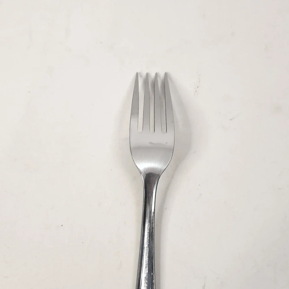 Vintage Utica Cutlery Atomic Starburst Stainless Dinner Fork USA MCM UT153